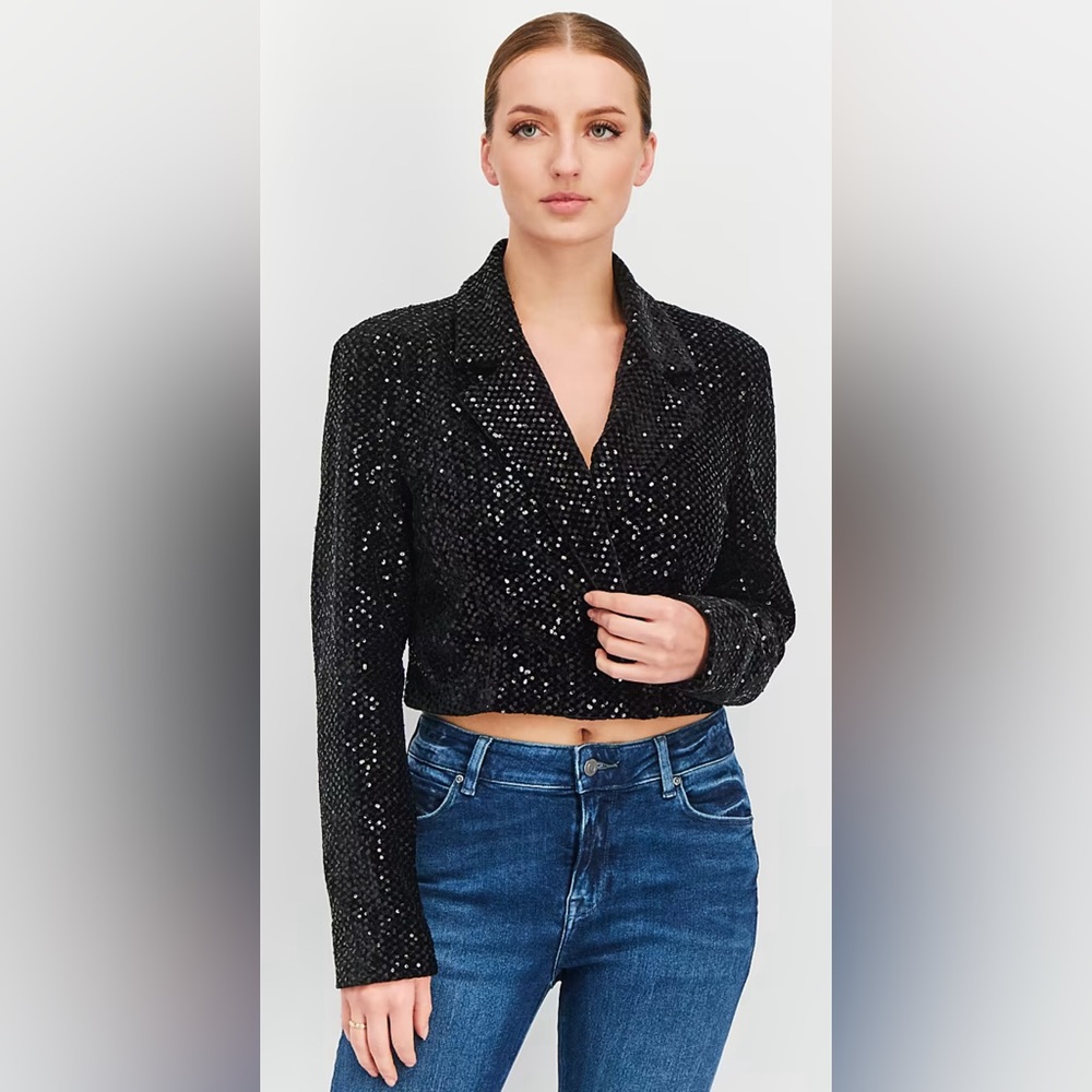 NWT Forever 21 Sequin Crop Jacket